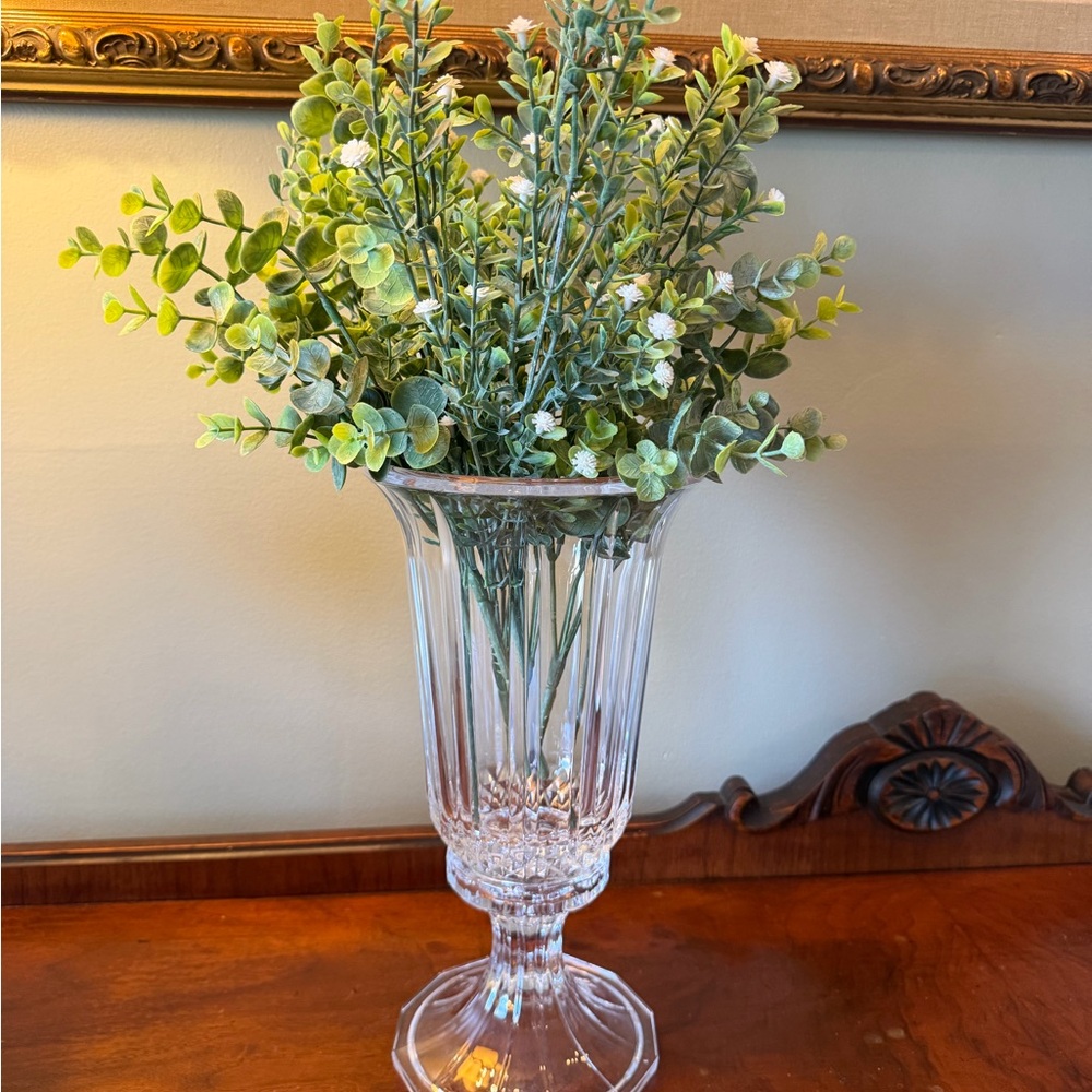 St. George Toscany crystal hurricane lamp candle holder